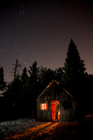 Light Painted Cabin San Gabriel Mtns