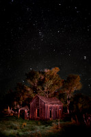 Light Painted Cabin Sierra Nevada Mountains